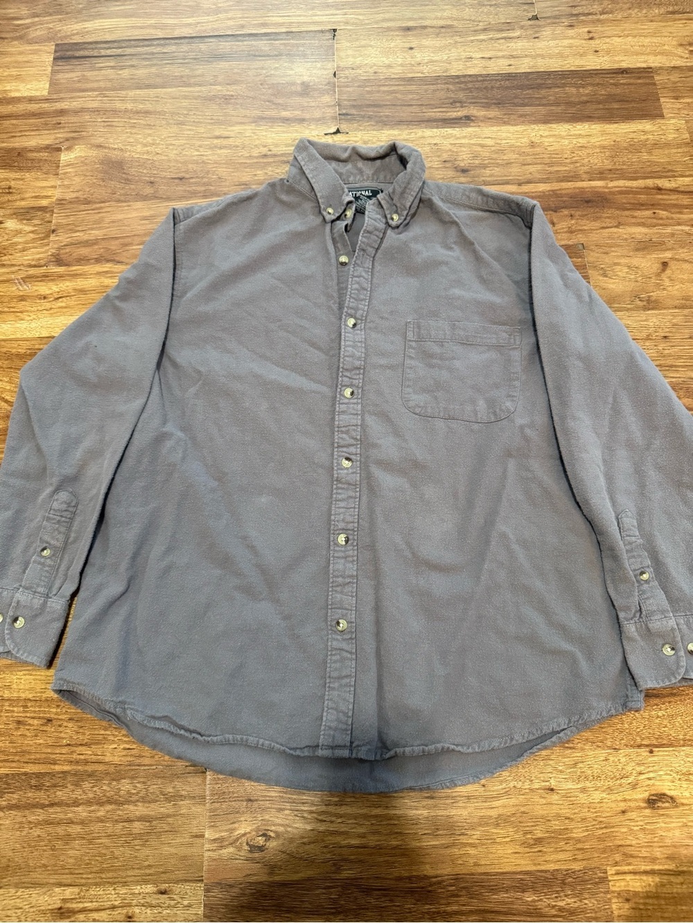 National Outfitters Men's Button-Down Casual Shirt in Gray